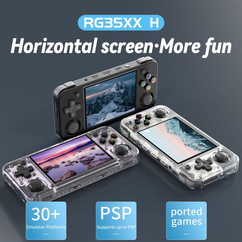 Aivuidbs rg35xx h Retro Game Emulator Anbernic 35xxh with a 64G Card Pre-Loaded Games rg35xxh 3.5'' IPS Screen Supports 5G WiFi Bluetooth HDMI and TV Output - Image 2